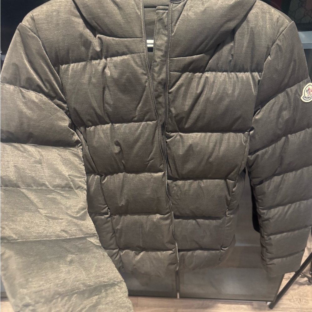 Moncler Black Jacket with Logo Patch